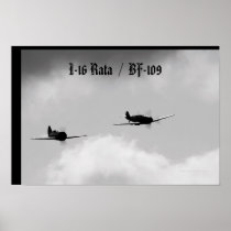 I-16 and Bf-109 posters