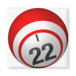 I 22 bingo ball magnet
