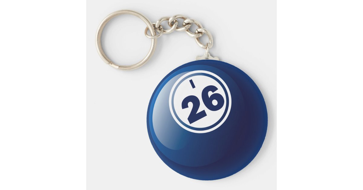I 26 BINGO BALL KEYCHAIN Zazzle