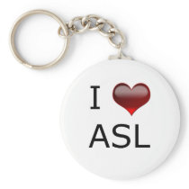 I <3 ASL KEY CHAIN
