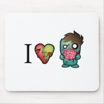 I <3 Brains- Zombies Are Everywhere! mousepads