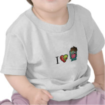 I <3 Brains- Zombies Are Everywhere! t-shirts