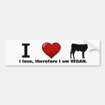 I <3 calves (Animal Rights design by Marlaina) Bumper Stickers