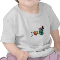 I <3 doubletaps- Zombies are everywhere t-shirts