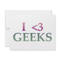 I <3 Geeks invitations