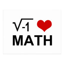 I <3 Math Post Card