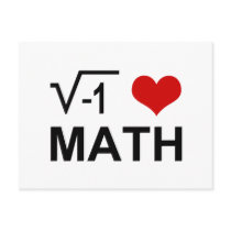 I <3 Math Post Card