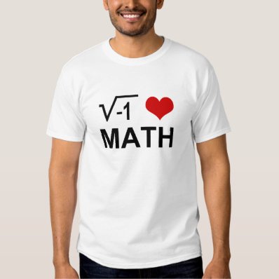 I &lt;3 Math Tee Shirt
