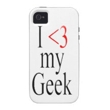 I <3 my geek iphone case iPhone 4 case