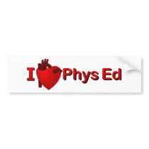 I <3 Phys Ed Bumper Sticker