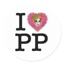 I <3 PP ROUND STICKER