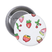 I <3 Red Fruit Button