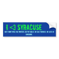 I <3 Syracuse, but... bumper stickers by xacidcookiex I <3 Syracuse, but... bumper stickers