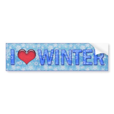 I <3 Winter Bumper Stickers by NHL2323