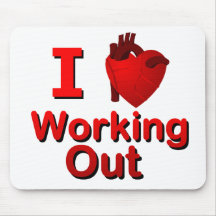 I <3 Working Out Mouse Pads