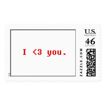 i <3 you nerd stamp