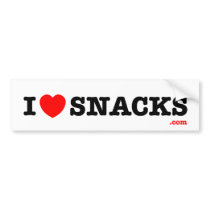 i<3snacks - bumper sticker bumper stickers