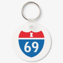 I-69 Interstate 69 Sexual Innuendo keychains