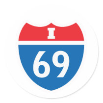 I-69 Interstate 69 Sexual Innuendo stickers by Douchebaggery I-69 Interstate 69 Sexual Innuendo stickers