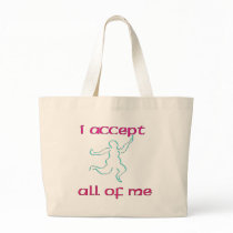 I accept all of me 1 canvas bags