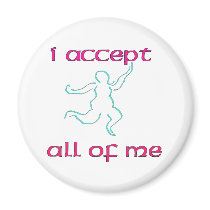 I accept all of me 1 refrigerator magnet