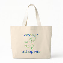 I accept all of me 2 tote bags