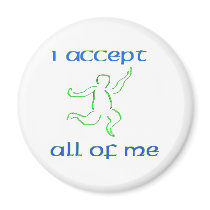 I accept all of me 2 refrigerator magnets