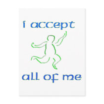 I accept all of me 2 postcards