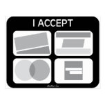 I Accept Credit Cards Postcard