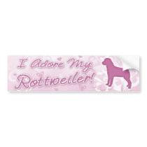I Adore my Rottweiler Bumper Sticker bumper stickers