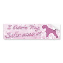 I Adore my Schnauzer Bumper Sticker bumper stickers by MenagerieMayhem I Adore my Schnauzer Bumper Sticker bumper stickers