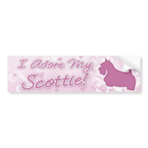 I Adore my Scottish Terrier Bumper Sticker bumper stickers
