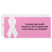 I already have health insurance, but if anyone els rack cards