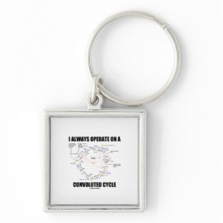 I Always Operate On A Convoluted Cycle (Krebs) keychain