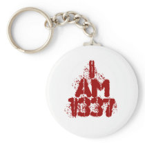 I Am 1337. Deep Red Text. Leet Gamer. Key Chains