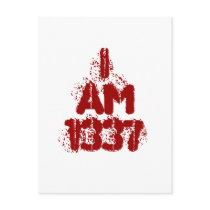 I Am 1337. Deep Red Text. Leet Gamer. Post Cards