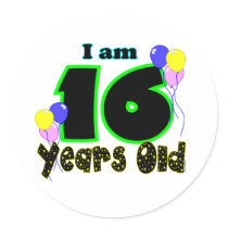 I Am 16 Years Old Sticker