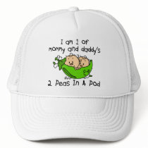I Am 1 Of Mommy & Daddy's 2 Peas In A Pod hats by LifesInk I Am 1 Of Mommy & Daddy's 2 Peas In A Pod hats