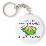 I Am 1 Of Mommy & Daddy's 2 Peas In A Pod Key Chain