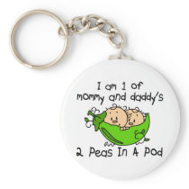 I Am 1 Of Mommy & Daddy's 2 Peas In A Pod keychains