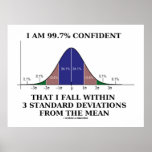 I Am 99.7% Confident Fall Within 3 Std Deviations Print