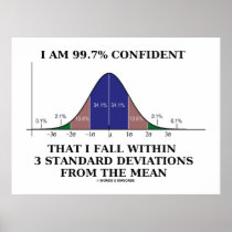 I Am 99.7% Confident Fall Within 3 Std Deviations Print