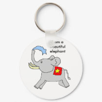 I am a beautiful elephant keychains by Haoqiang I am a beautiful elephant keychains