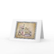 i am a bookworm greeting card