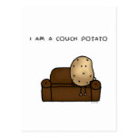 I am a couch potato post card