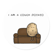 I am a couch potato stickers