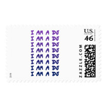 I Am A DJ - Disc Jockey DJing Music Tunes Stamp