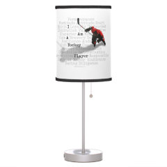 I am a Hockey Player Desk Lamps