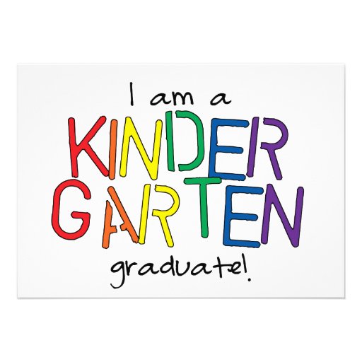 I Am a Kindergarten Graduate Invites (front side)