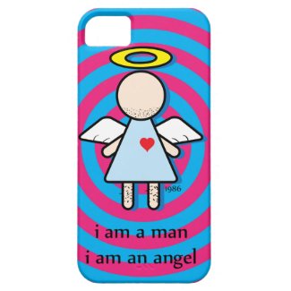 i am a man, i am an angel funny iPhone 5 Case